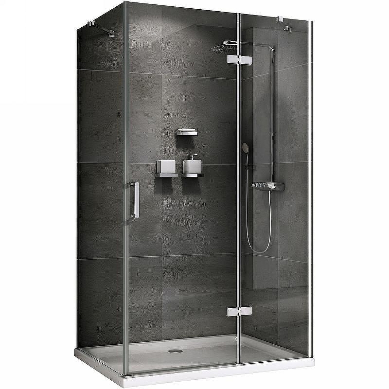 Душевой уголок Abber Zart 90x70 AG08090-S71 профиль Хром стекло прозрачное