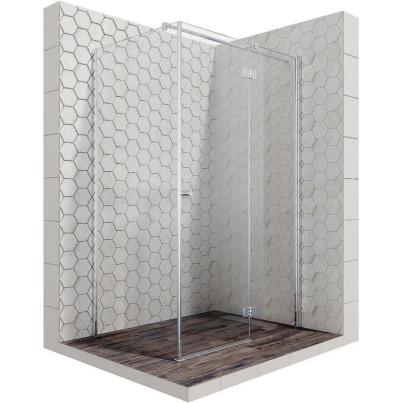Душевой уголок Ambassador Diamond 120х90 12011108R профиль Хром стекло прозрачное