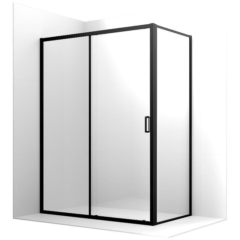 Душевой уголок Ambassador Forsa 140х100 17021220AB-100AB профиль Черный стекло прозрачное