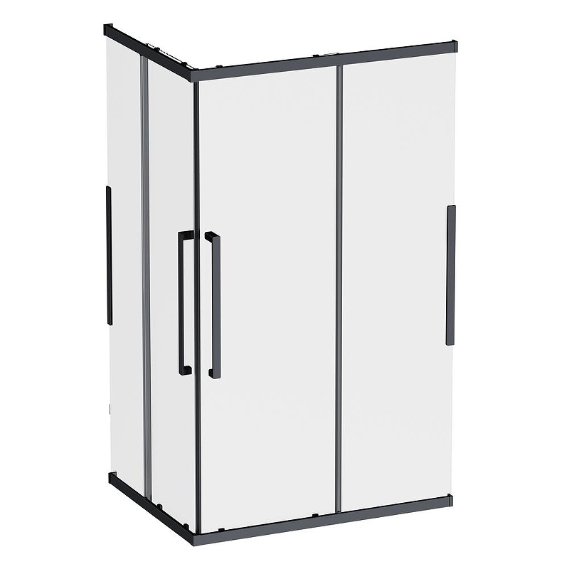 Душевой уголок AM.PM Func 120x90 W84G-403-12090-BT профиль Черный матовый стекло прозрачное