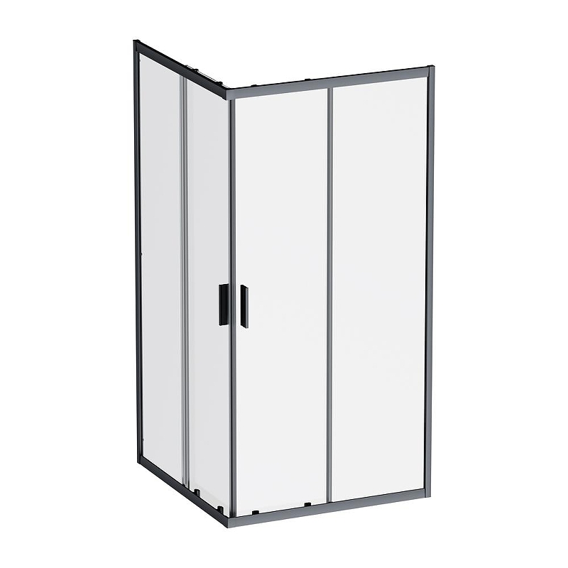 Душевой уголок AM.PM Gem 100х100 W90G-403-100100-BT профиль Черный матовый стекло прозрачное