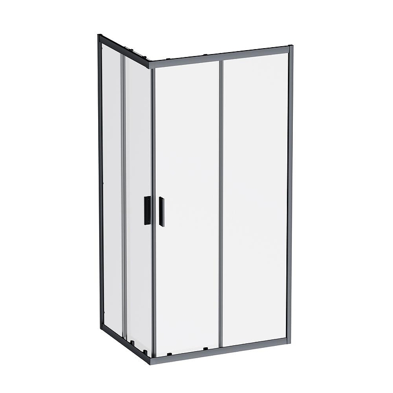 Душевой уголок AM.PM Gem 100х80 W90G-403-100280-BT профиль Черный матовый стекло прозрачное