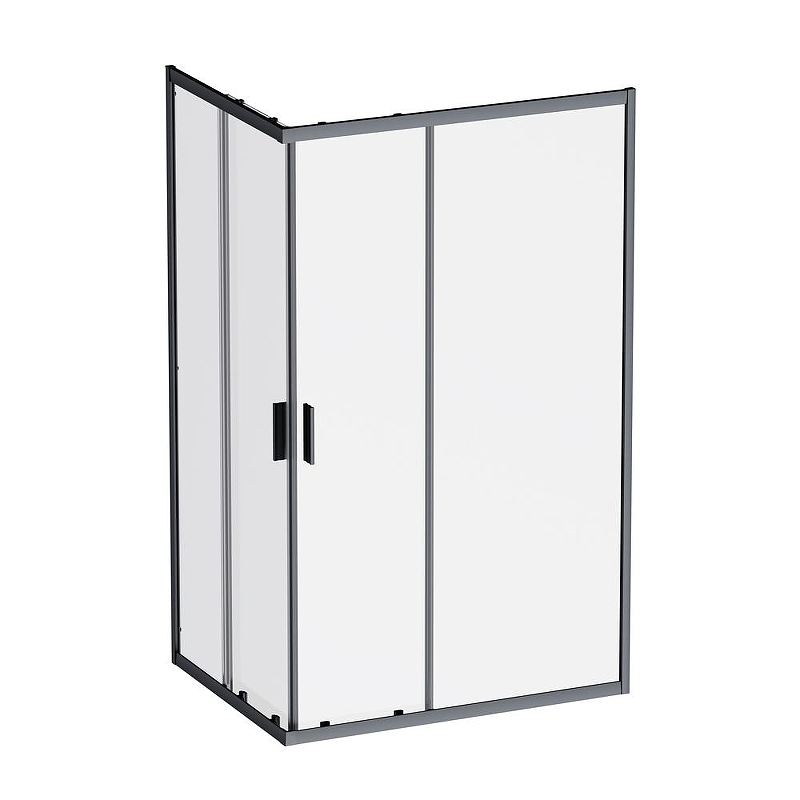Душевой уголок AM.PM Gem 120х90 W90G-403-120290-BT профиль Черный матовый стекло прозрачное