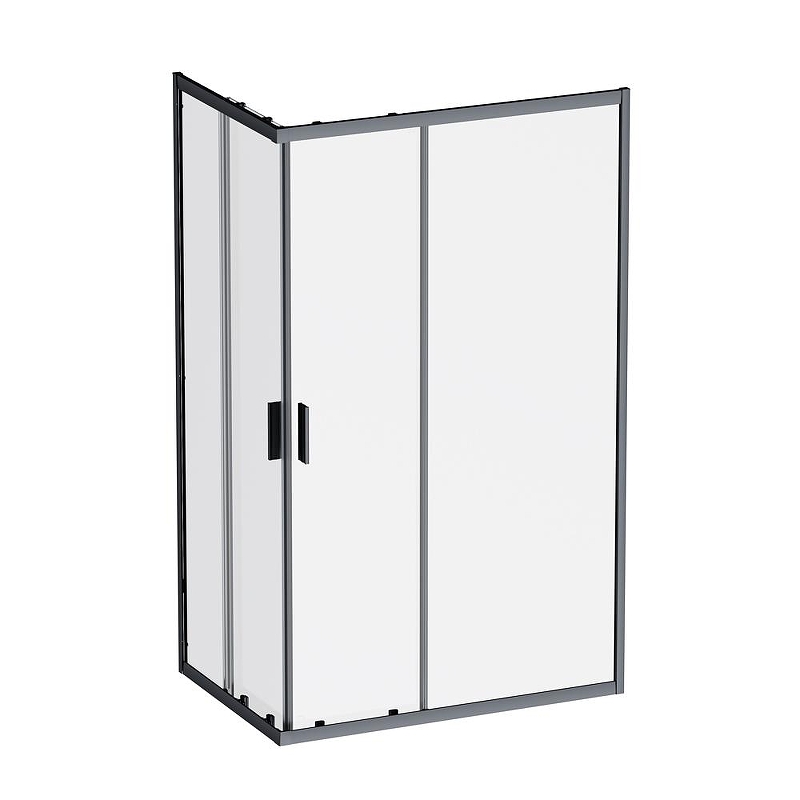 Душевой уголок AM.PM Gem 120x80 W90G-403-120280-BT профиль Черный матовый стекло прозрачное