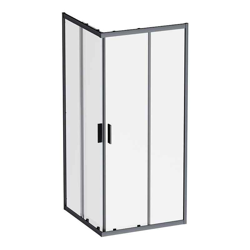 Душевой уголок AM.PM Gem 90х90 W90G-403-9090BT профиль Черный матовый стекло прозрачное