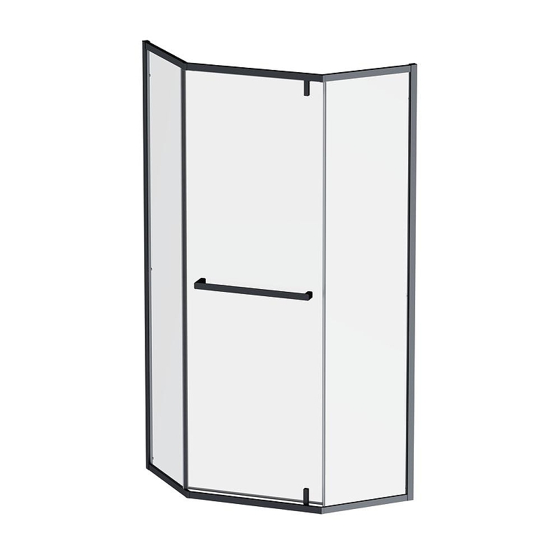 Душевой уголок AM.PM Gem 90x90 W90G-405-9090-BT профиль Черный матовый стекло прозрачное