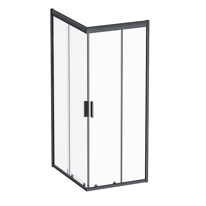 Душевой уголок AM.PM Gem S 100х80 W93G-404-100280-BT профиль Черный матовый стекло прозрачное