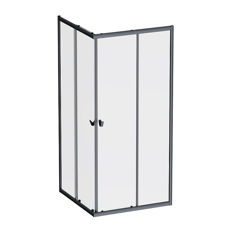 Душевой уголок AM.PM Sunny 90х90 W87G-403-9090-BT профиль Черный матовый стекло прозрачное