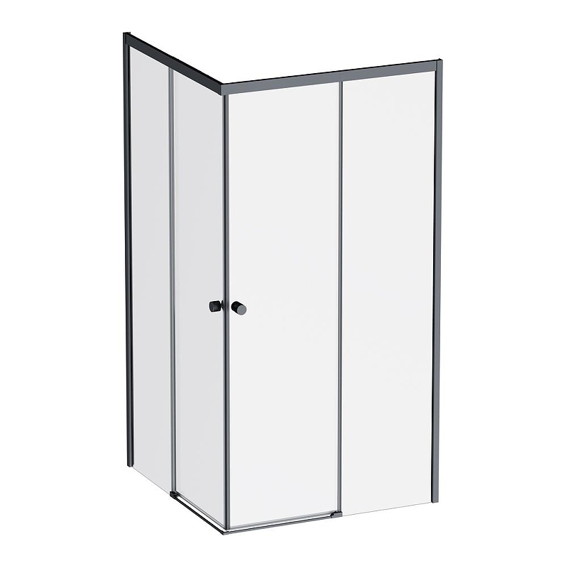 Душевой уголок AM.PM X-Joy 100х100 W94G-403-100100-BT1K профиль Черный матовый стекло прозрачное