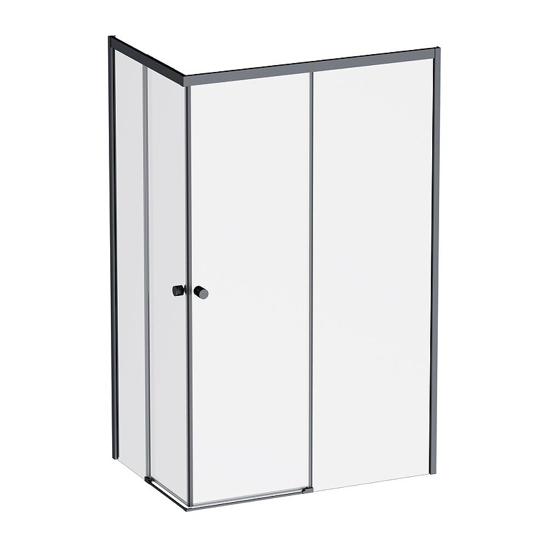 Душевой уголок AM.PM X-Joy 120х80 W94G-403-120280-BT1K профиль Черный матовый стекло прозрачное