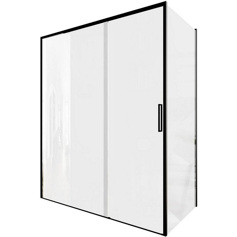 Душевой уголок Aquanet Pleasure Evo AE65-160x80-BT 160x80 324143 профиль Черный стекло прозрачное