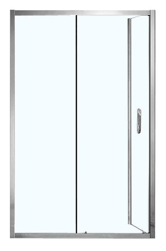 Душевой уголок Azario Milton 120х80 AZ-ND1131 L 1200 профиль Серебро стекло прозрачное