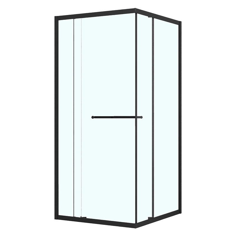 Душевой уголок Azario Monako 90x90 AZ-L47-90-MB-CL профиль Черный матовый стекло прозрачное