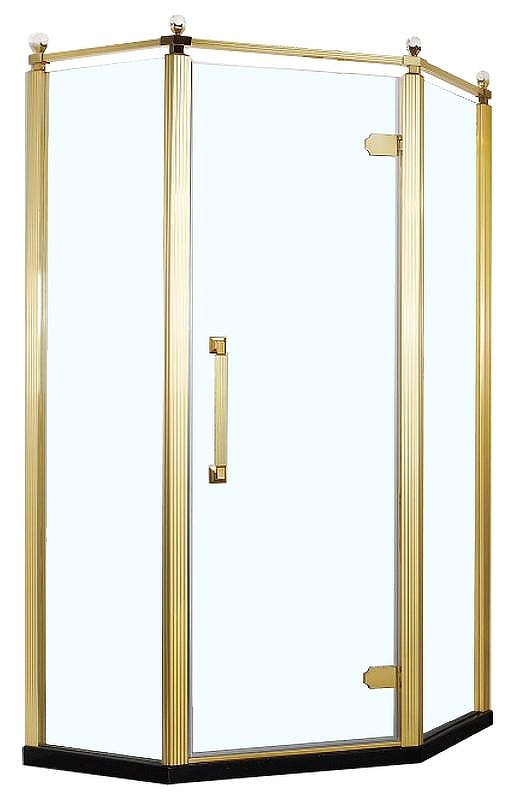 Душевой уголок Azario Ontario 90х90 R AZ-NBB3231 900 GOLD профиль Золото стекло прозрачное