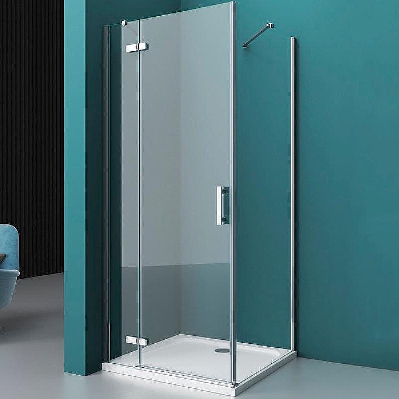 Душевой уголок BelBagno Kraft 80х80 KRAFT-A-12-80-C-Cr-L профиль Хром стекло прозрачное