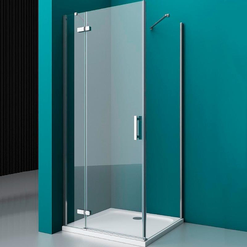 Душевой уголок BelBagno Kraft 90х80 KRAFT-AH-12-90/80-C-Cr-L профиль Хром стекло прозрачное
