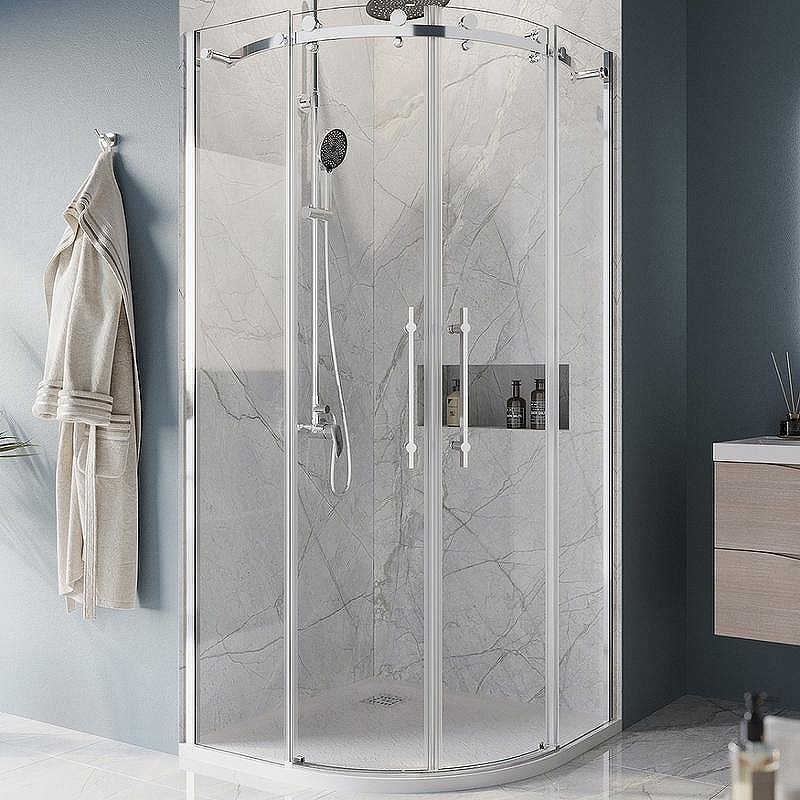 Душевой уголок BelBagno Marino 90x90 MARINO-R-2-90-C-Cr профиль Хром стекло прозрачное