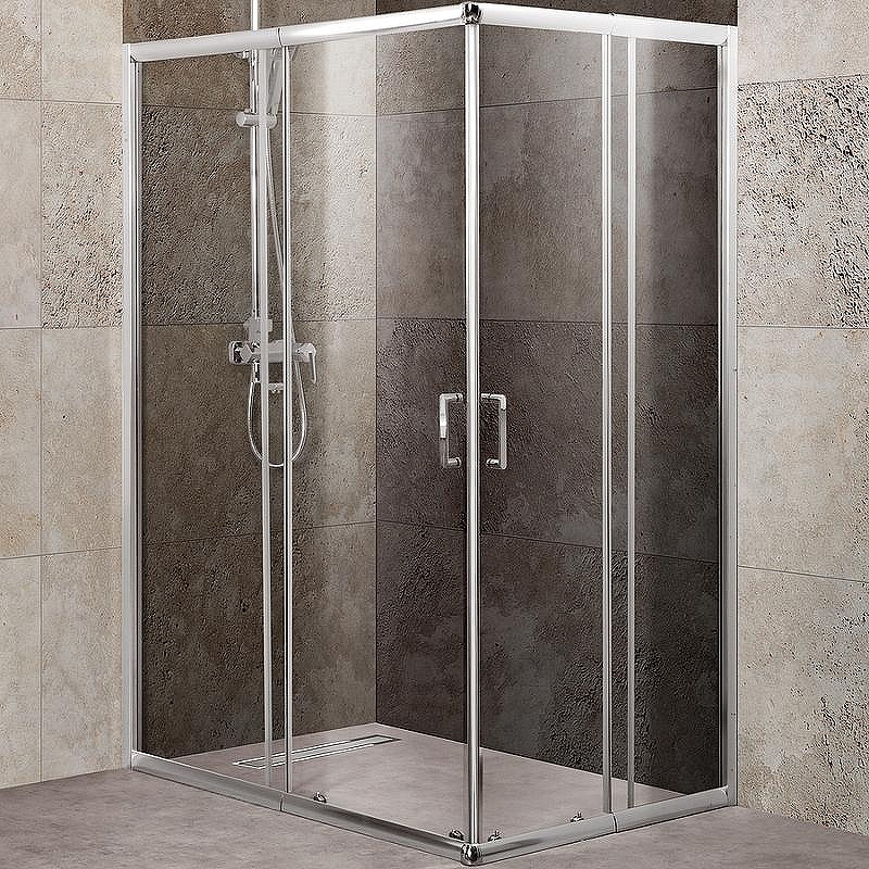 Душевой уголок BelBagno Unique 115х90 UNIQUE-AH-2-100/115-75/90-C-Cr профиль Хром стекло прозрачное