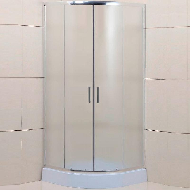 Душевой уголок BelBagno Uno 100х100 UNO-195-R-2-100-P-Cr профиль Хром стекло рифленое