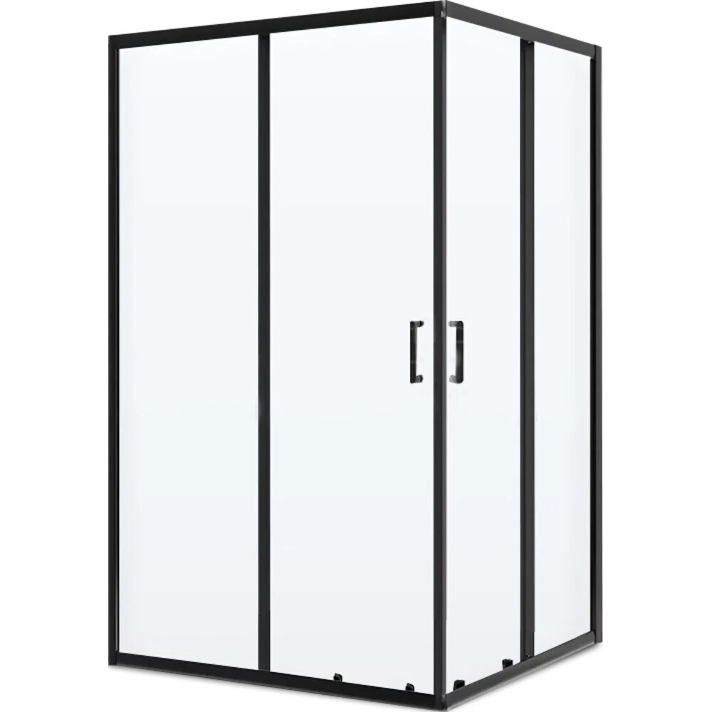 Душевой уголок BelBagno Uno черный 120х90х195 см прямоугольник стекло прозрачное 5 мм (UNO-195-AH-2-120/90-C-NERO)