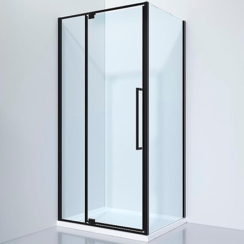 Душевой уголок Black&White Stellar Wind S812 BC 100x100 8121000 профиль Черный матовый стекло прозрачное
