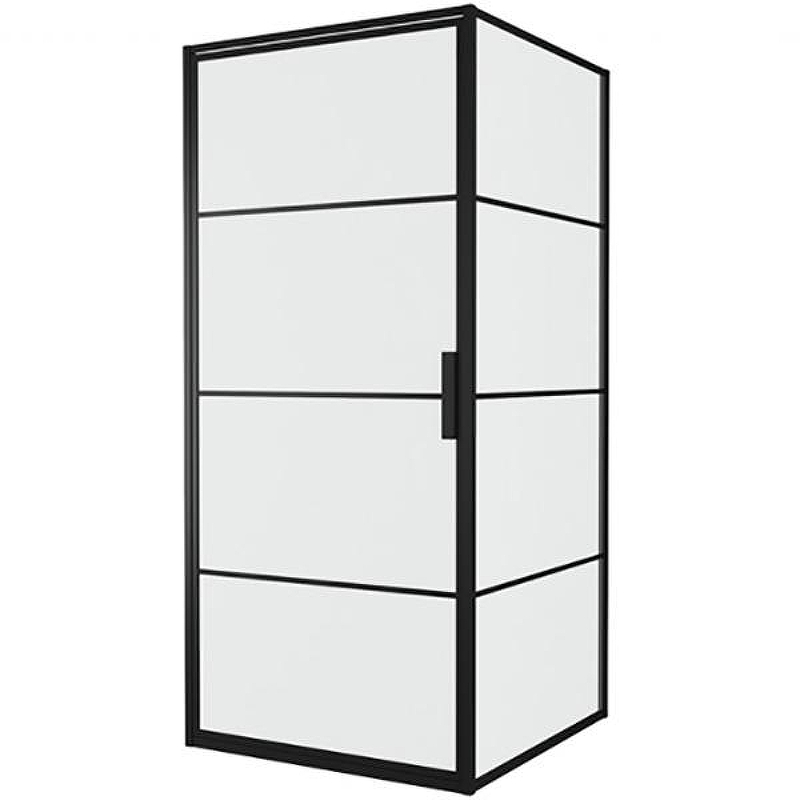 Душевой уголок Bravat Black Line 90x90 BS090.2115B профиль Черный стекло прозрачное