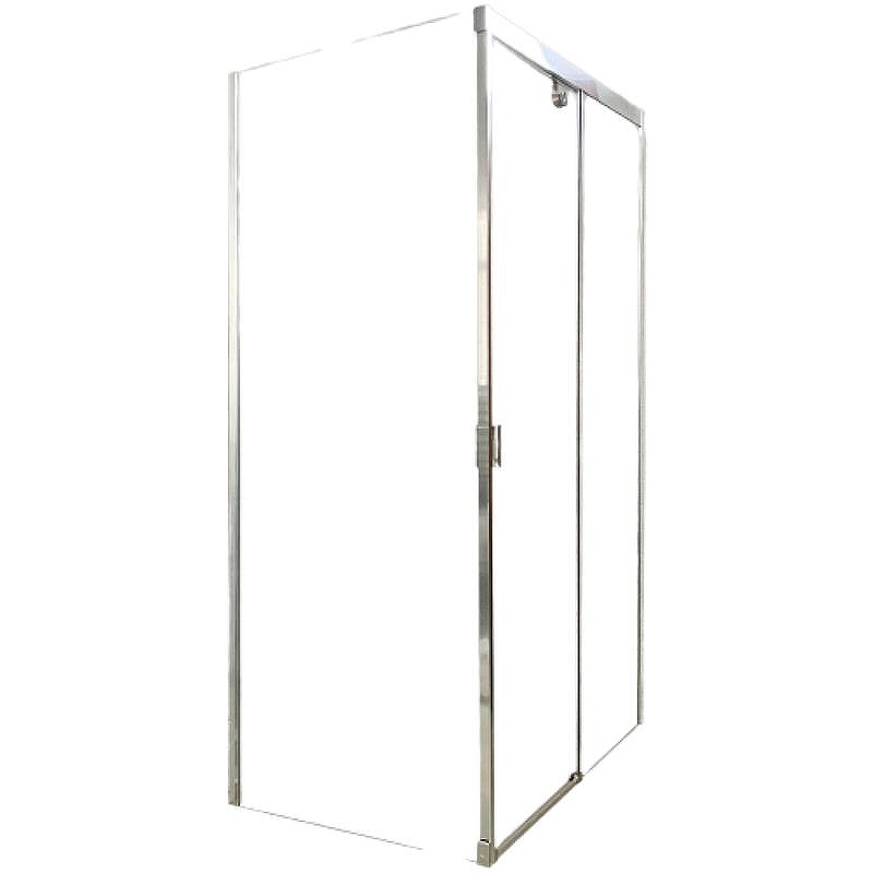 Душевой уголок Ceruttispa 120x80 Marbella 120-R 7912 профиль Хром стекло прозрачное