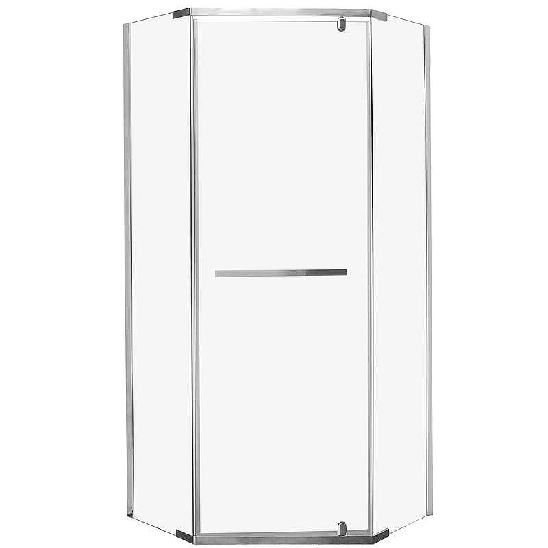 Душевой уголок Ceruttispa Chika ZP91T 90x90 профиль Хром стекло прозрачное
