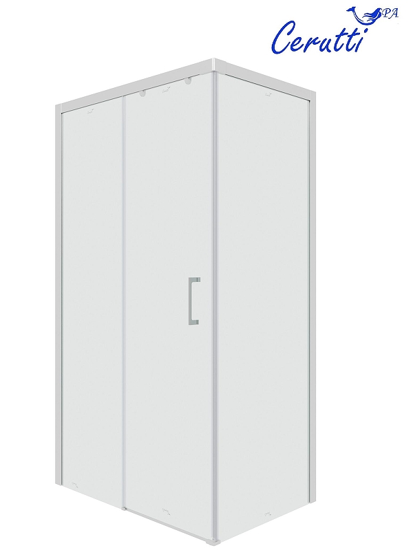 Душевой уголок Ceruttispa Vito 110x80 L 12023 профиль цвет Хром стекло прозрачное