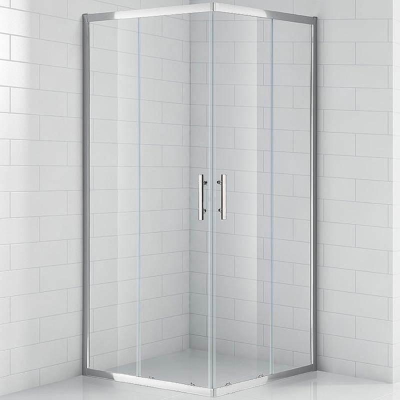 Душевой уголок Cezares Eco 100x100 ECO-O-A-2-100-C-Cr профиль Хром стекло прозрачное