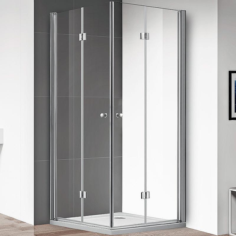 Душевой уголок Cezares Eco 100x100 ECO-O-AS-2-100-C-Cr профиль Хром стекло прозрачное