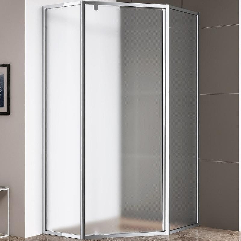 Душевой уголок Cezares Eco 100x100 ECO-O-P-1-100-P-Cr профиль Хром стекло рифленое