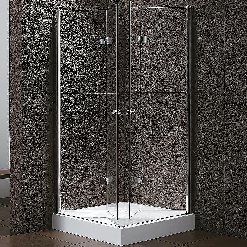 Душевой уголок Cezares Elena 100x100 ELENA-W-AS-2-100-C-Cr профиль Хром стекло прозрачное