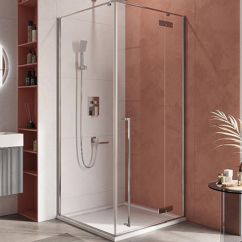 Душевой уголок Cezares Liner 90x90 R LINER-A-1-90-C-Cr-R профиль Хром стекло прозрачное
