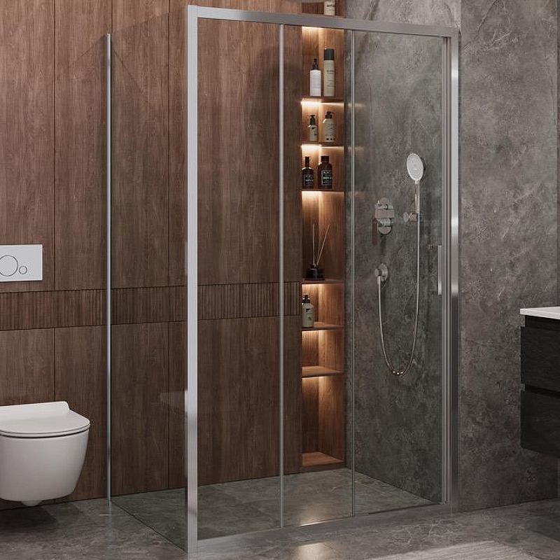 Душевой уголок Cezares Molveno 120x80 MOLVENO-AHF-31-120/80-C-CR-IV профиль Хром стекло прозрачное