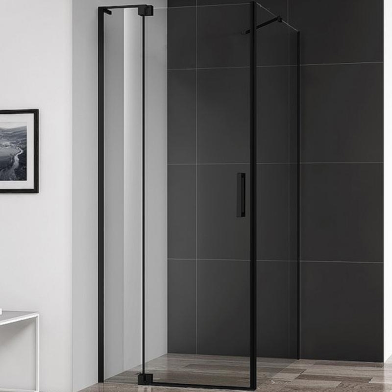 Душевой уголок Cezares Slider 110x100 SLIDER-AH-1-100-100/110-C-NERO профиль Черный матовый стекло прозрачное