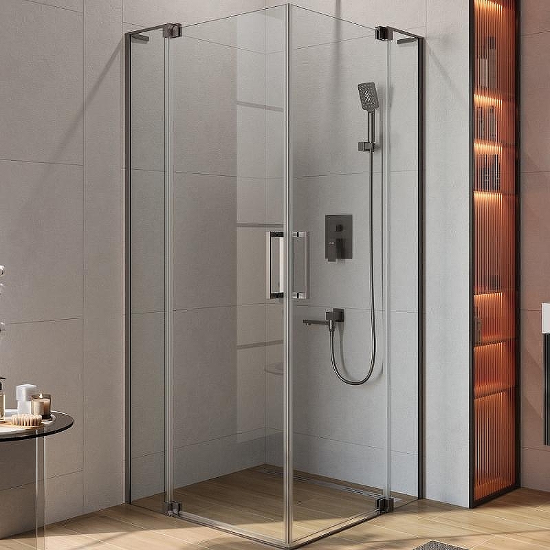 Душевой уголок Cezares Slider 110x110 SLIDER-A-2-100/110-C-GM профиль Оружейная сталь стекло прозрачное