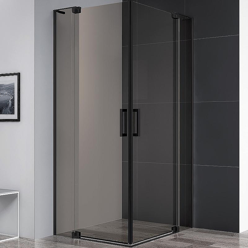Душевой уголок Cezares Slider 90x80 SLIDER-AH-2-70/80-80/90-BR-NERO профиль Черный матовый стекло бронзовое