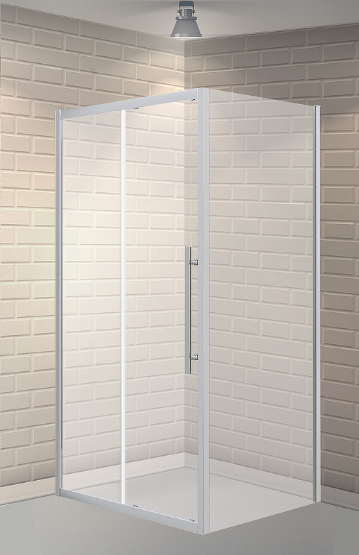 Душевой уголок Esbano Flex 100x80 ESOGF108PSC профиль Хром стекло прозрачное