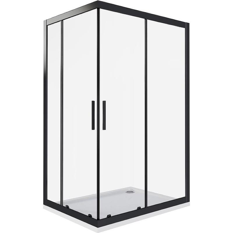 Душевой уголок Good Door Cofe CR-120-80-C-B 120x80 КФ00008 профиль Черный стекло прозрачное