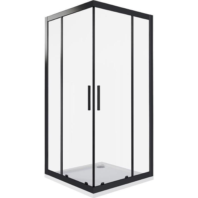 Душевой уголок Good Door Cofe CR-80-C-B 80x80 КФ00005 профиль Черный стекло прозрачное
