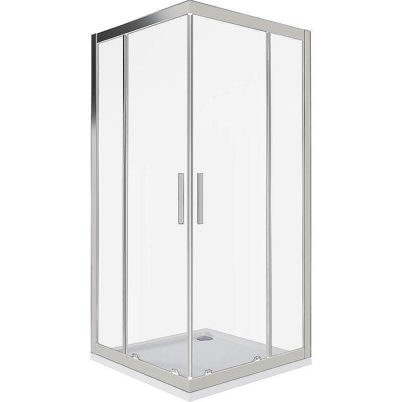 Душевой уголок Good Door Cofe CR-80-C-CH 80x80 КФ00025 профиль Хром стекло прозрачное