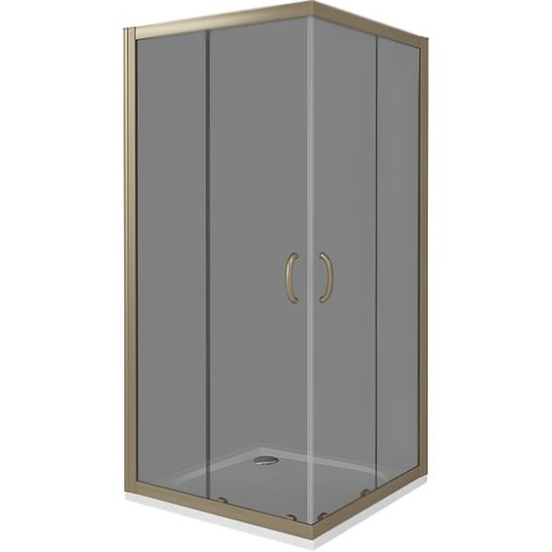 Душевой уголок Good Door Jazze CR-100-B-BR 100x100 профиль Бронза стекло тонированное