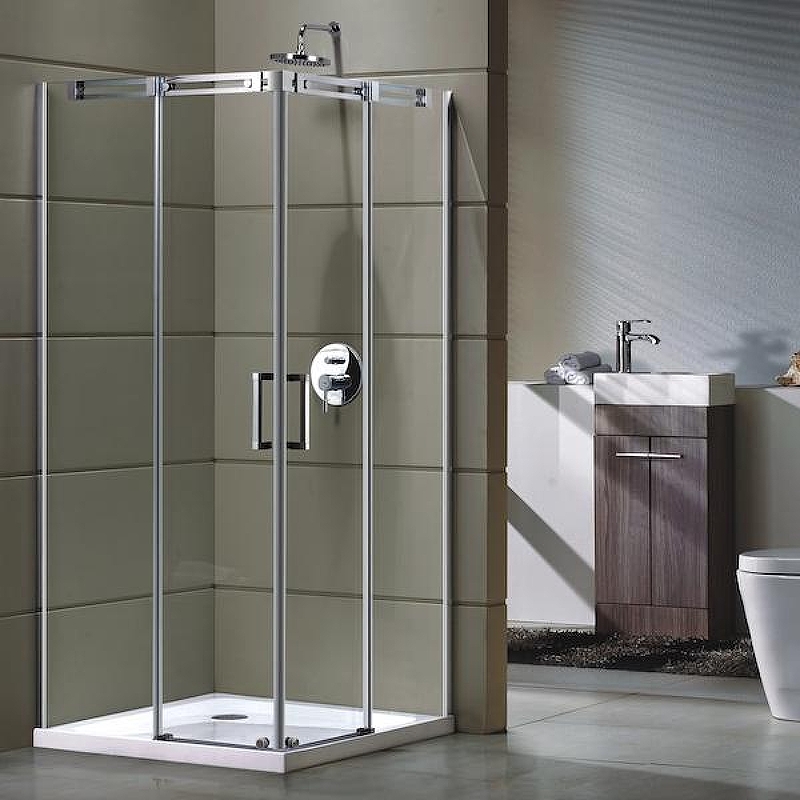 Душевой уголок Grossman 190х100 GR-3100 профиль Хром стекло прозрачное