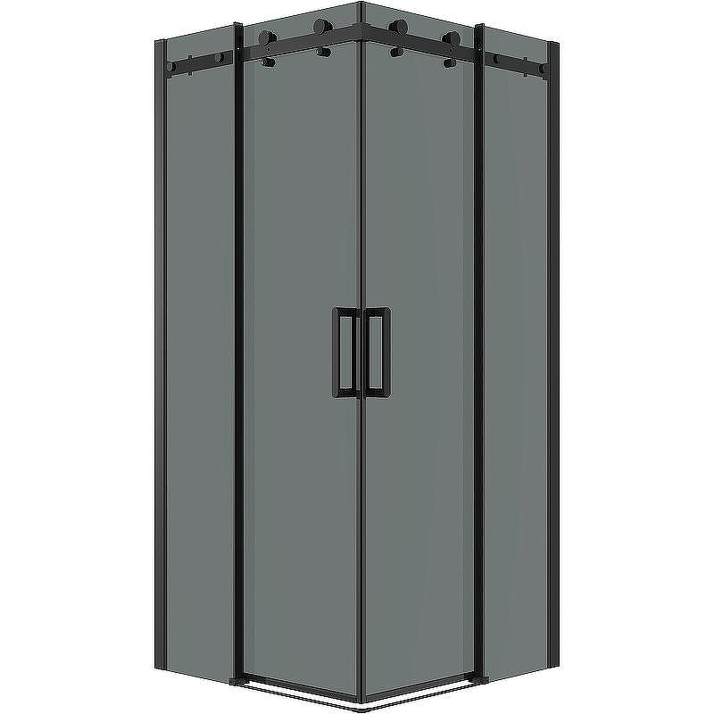 Душевой уголок Grossman Classic 80х80 300.K33.04.8080.21.10 профиль Черный матовый стекло тонированное