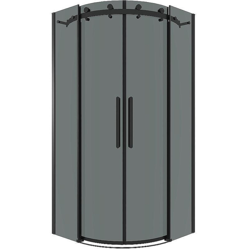 Душевой уголок Grossman Classic 90х90 301.K33.04.9090.21.10 профиль Черный матовый стекло тонированное