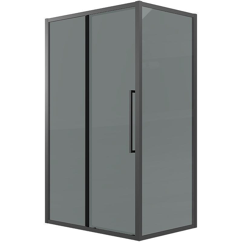 Душевой уголок Grossman Cosmo 120х80 120.K33.02.1280.21.10 профиль Черный матовый стекло тонированное