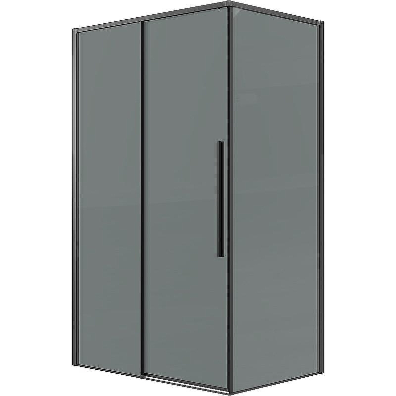 Душевой уголок Grossman Galaxy 100х90 120.K33.01.1090.21.10 профиль Черный матовый стекло тонированное