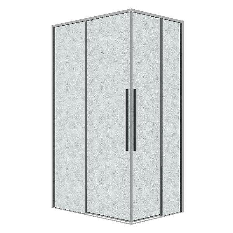 Душевой уголок Grossman Galaxy 110x70 L 300.K33.01.70R11L.10.02 профиль Хром стекло шиншилла