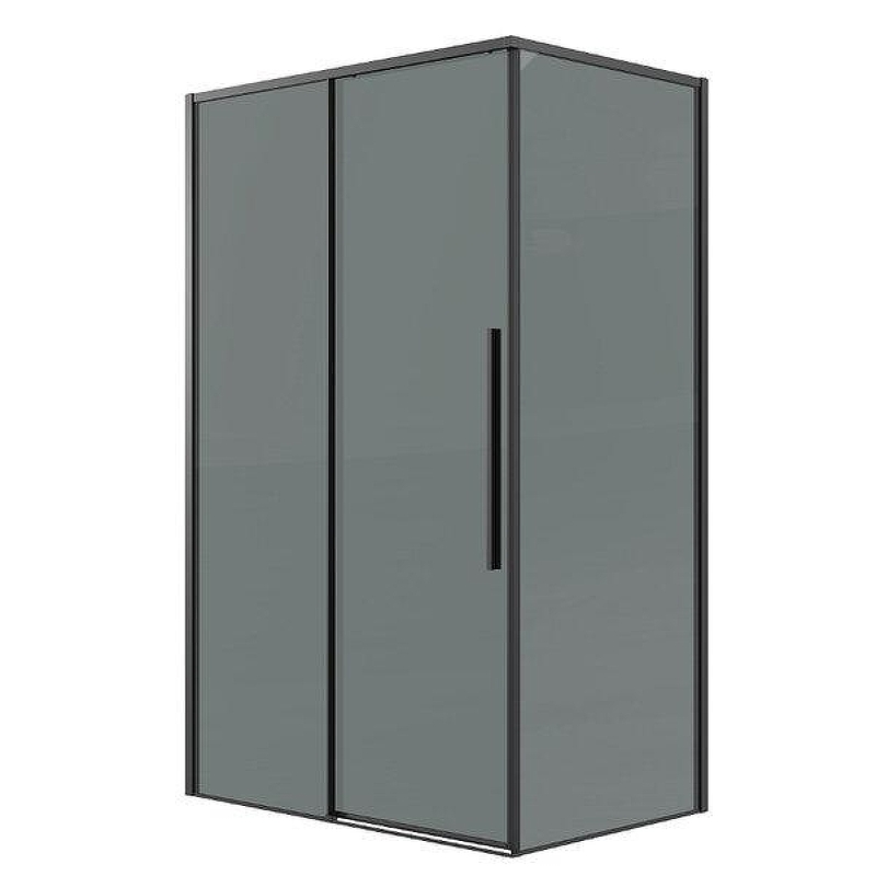 Душевой уголок Grossman Galaxy 120x100 120.K33.01.1210.21.10 профиль Черный матовый стекло тонированное
